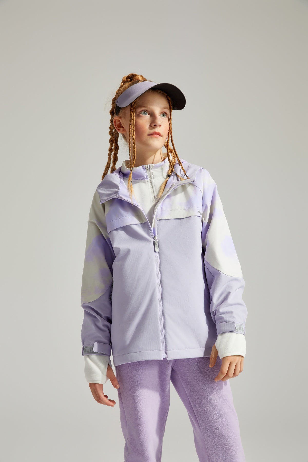Swift Unisex Kids' Windproof Waterproof Fleece-Lined Hooded Jacket