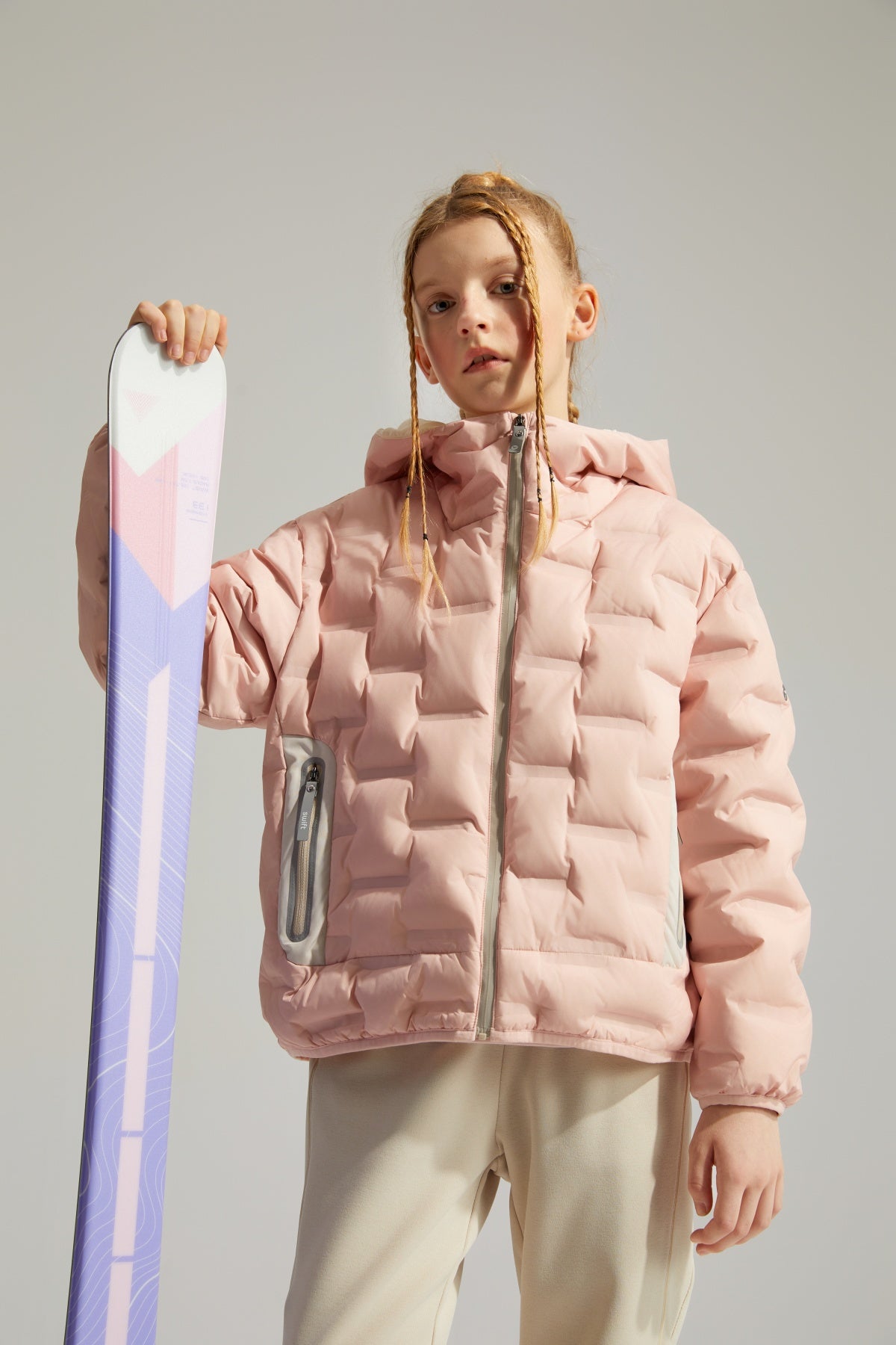 Swift Unisex Kids' Water-Resistant Hooded Puffer Jacket