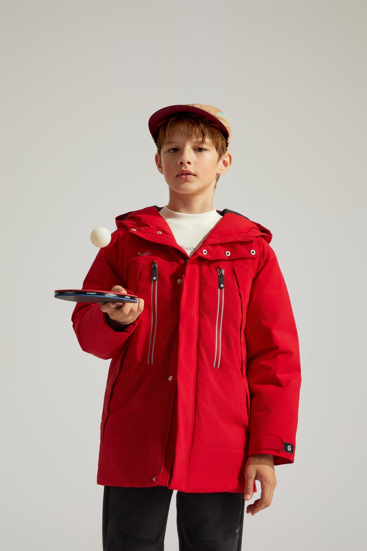 Swift Unisex Kids' Windproof Waterproof Insulated Mid-Length Puffer Jacket