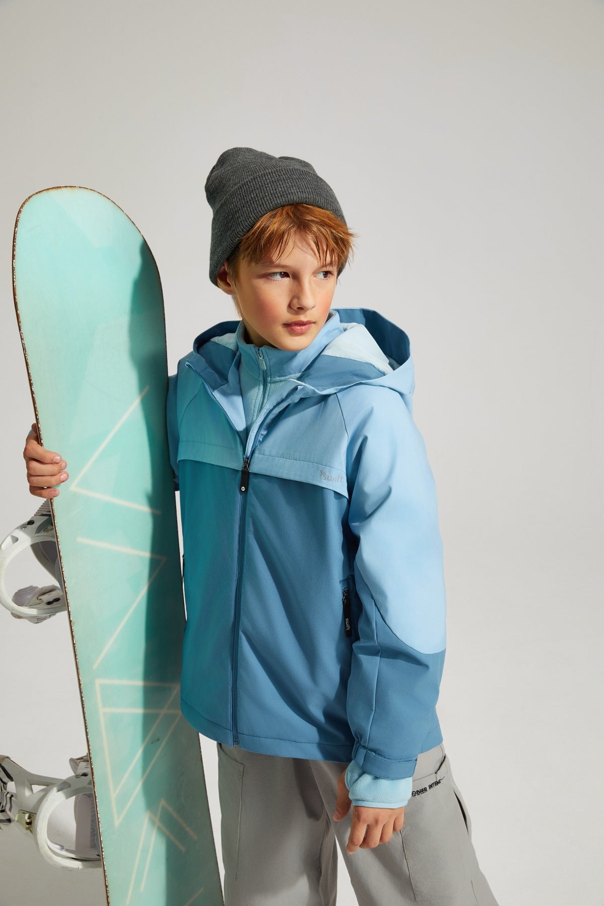 Swift Unisex Kids' Windproof Waterproof Fleece-Lined Hooded Jacket