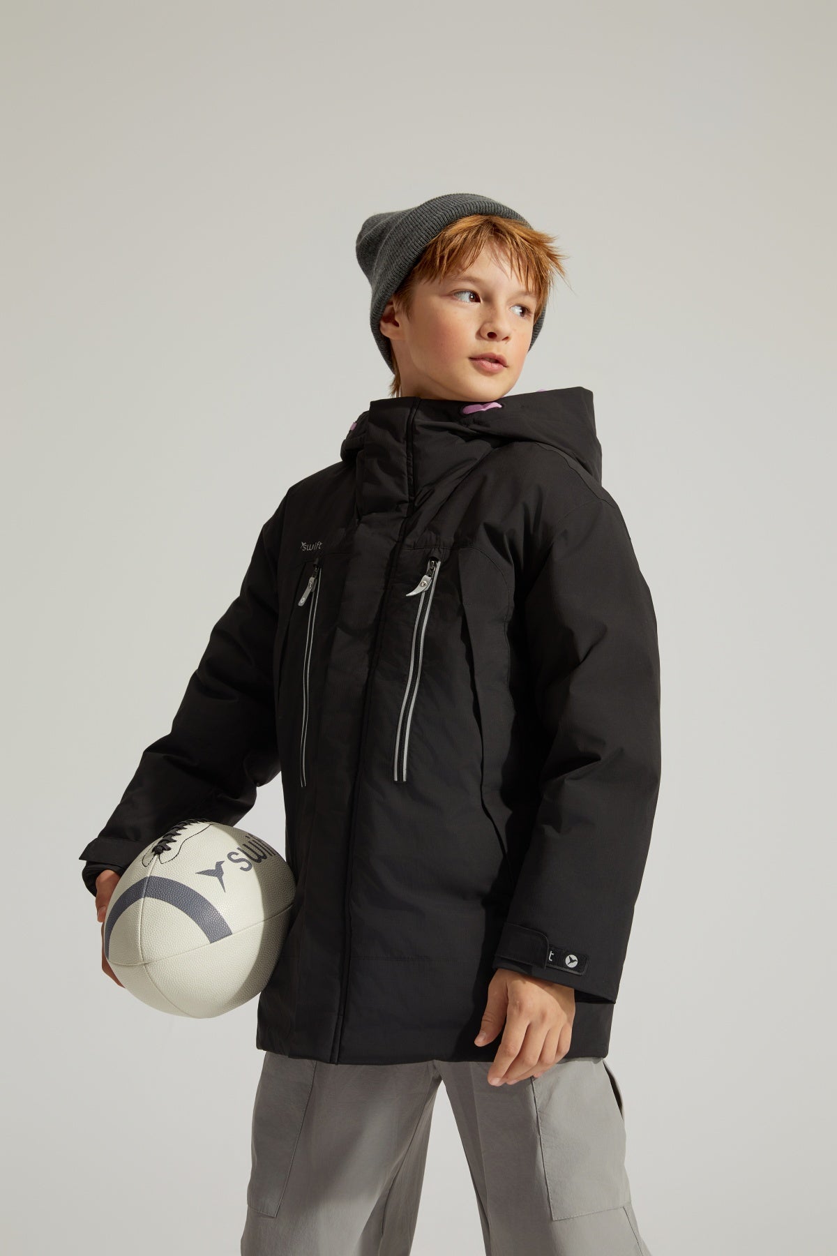 Swift Unisex Kids' Windproof Waterproof Insulated Mid-Length Puffer Jacket