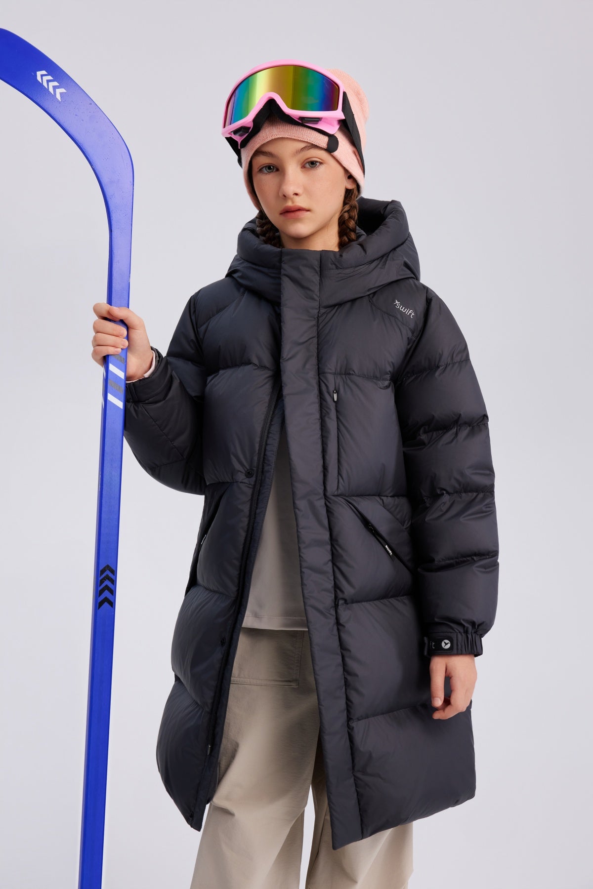 Swift Unisex Kids' Waterproof Longline Puffer Jacket