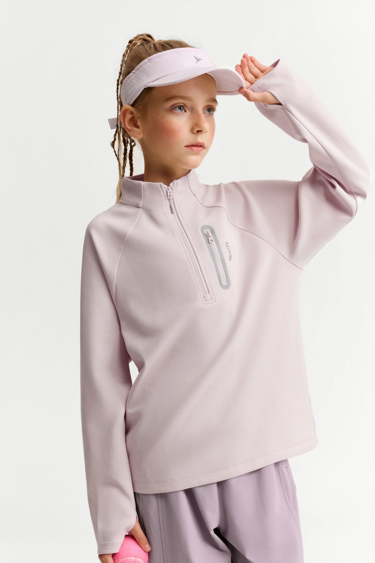 Swift Unisex Kids' Fleece-Lined Half-Zip Sweatshirt